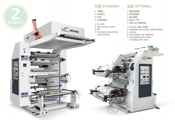 两色中速层叠式柔版印刷机